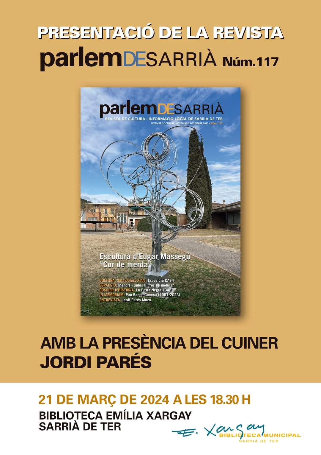 Presentació de la nova revista Parlem de Sarrià a la biblioteca Emília Xargay